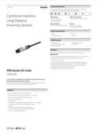 PRD SERIES (IO-LINK): CYLINDRICAL INDUCTIVE LONG-DISTANCE PROXIMITY SENSORS